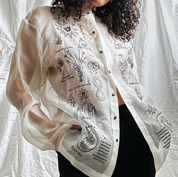 VINTA Biggie Barong Pamamang Paniniwala size S NWT - Picture 6 of 12